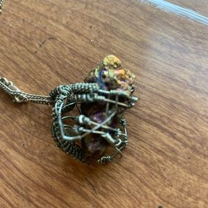 Wrapped crystal necklace